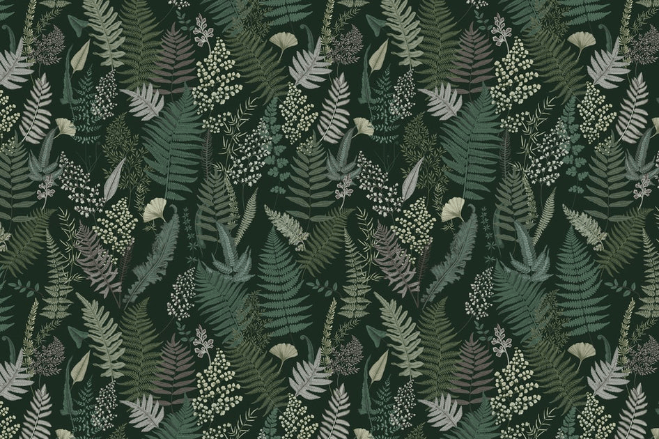 Dense green leaf wallpaper