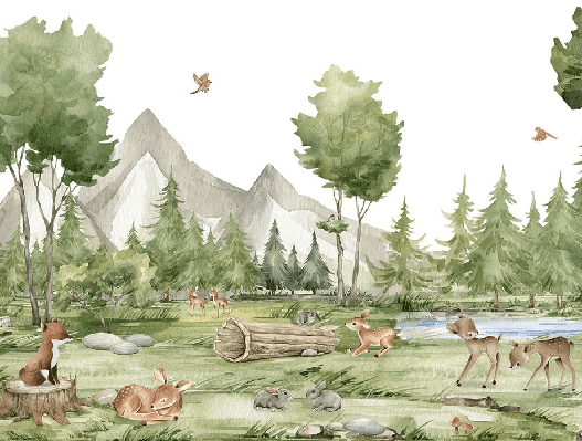 Papier peint animaux en forêt, XXL, tendance