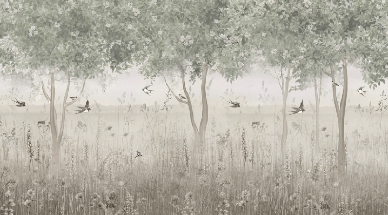 Panoramic clearing wallpaper