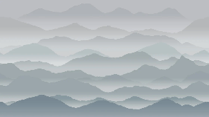 Panoramic wallpaper misty peaks