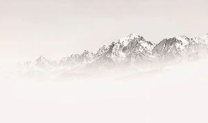 Papier peint matin brumeux Mont Blanc, XXL, tendance