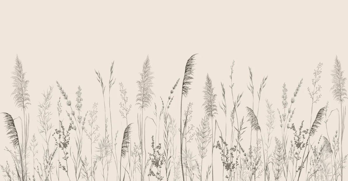 Wild meadow panoramic wallpaper
