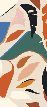 Contemporary plant wallpaper