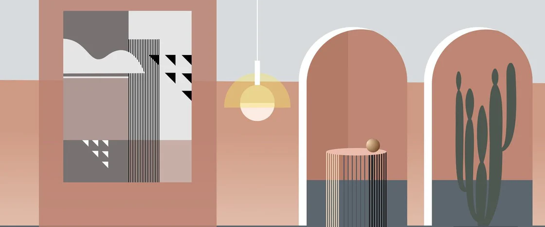 Papier peint géométrique design graphique architecture