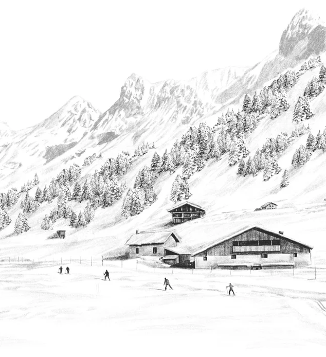 Clusaz cross-country skiing mountain wallpaper Confins