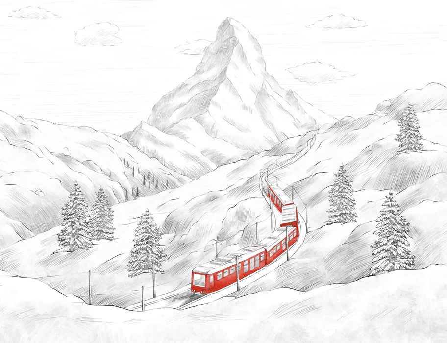 Papier peint panoramique Mont Cervin - Muralconcept