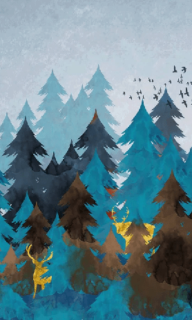 Inspiring Abstract Forest Wallpaper