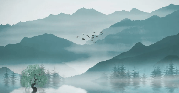 Wallpaper between mountains and lakes
