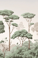 Light Breeze Pine Forest Wallpaper