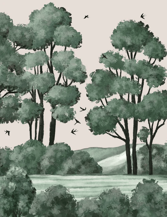 River forest landscape wallpaper