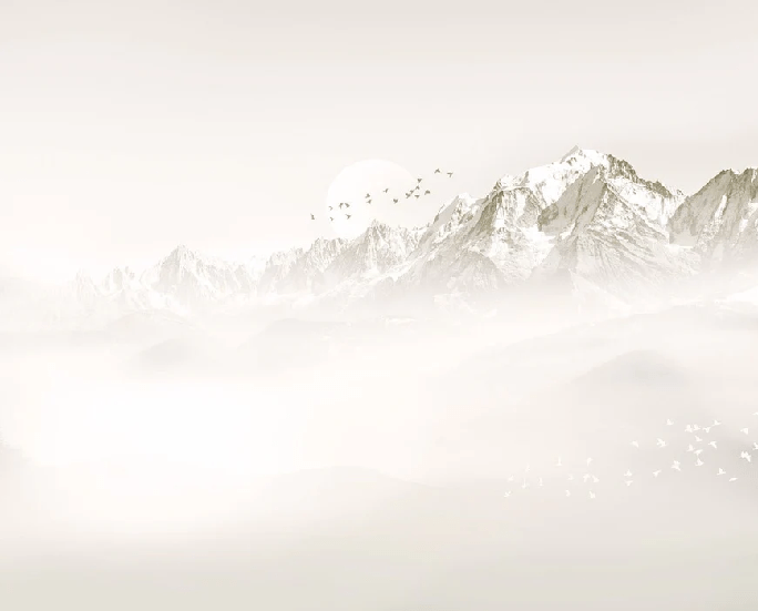 Mont Blanc moon and bird wallpaper