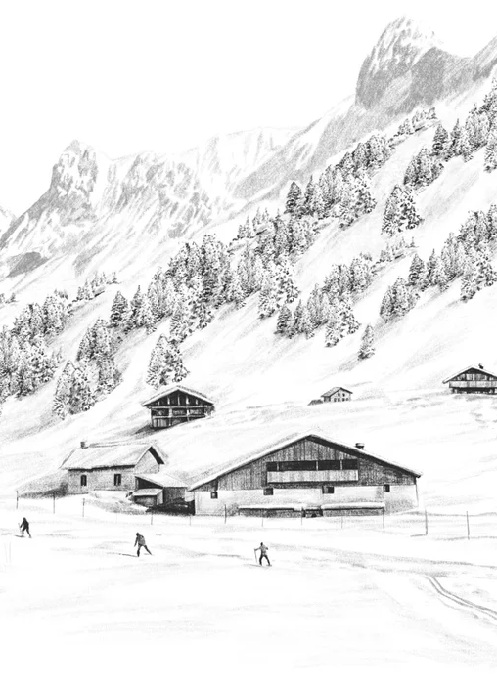 Clusaz cross-country skiing mountain wallpaper Confins