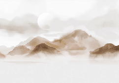 Papier peint montagnes voilées – Lueur sépia - Muralconcept