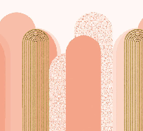 Art Deco graphic wallpaper with a pinkish hue