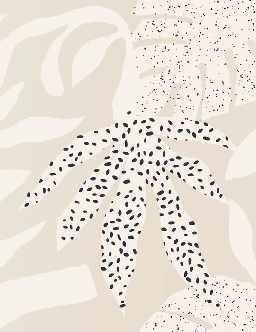 Panoramic wallpaper with a soft botanical theme