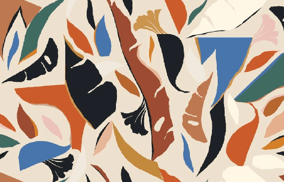 Contemporary plant wallpaper