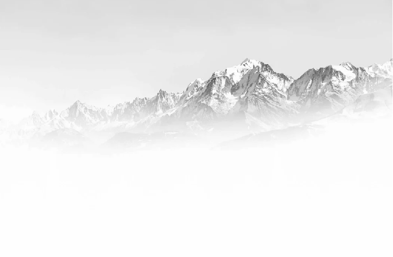 Mont Blanc in the Mist Wallpaper in Black and White