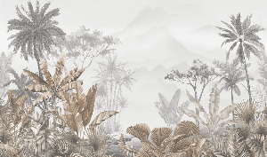 Tropical sepia wallpaper