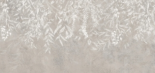 Modern beige plant design wallpaper