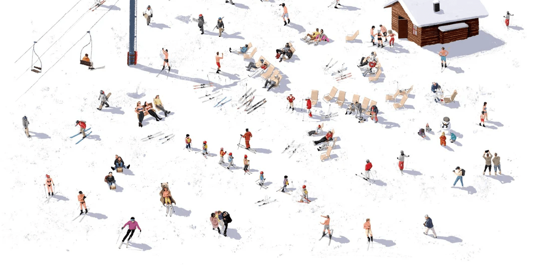 Papier peint panoramique après ski