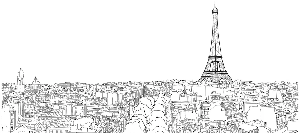 Paris panoramic wallpaper