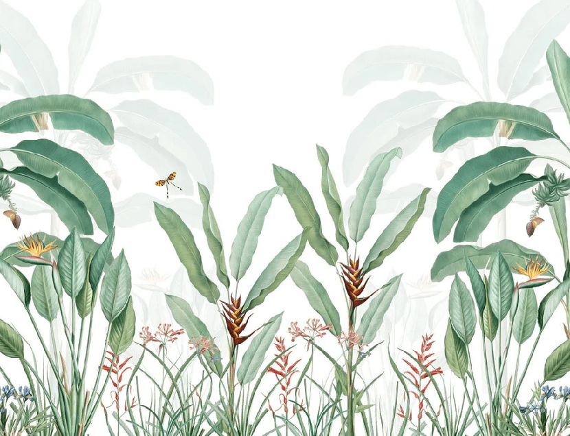 Tropical panoramic wallpaper