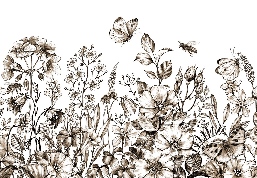 Rustic sepia flower wallpaper