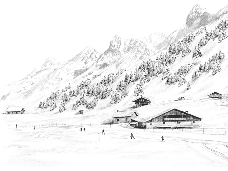Clusaz cross-country skiing mountain wallpaper Confins