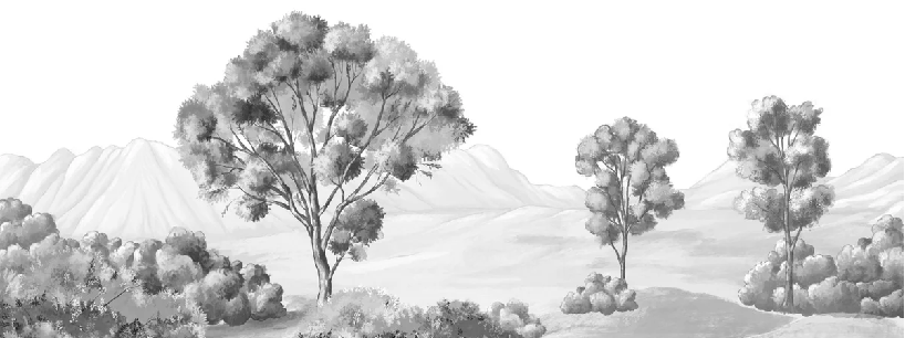 Poetic black and white landscape wallpaper