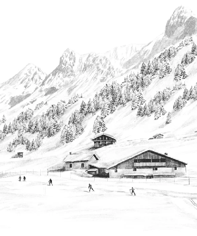 Clusaz cross-country skiing mountain wallpaper Confins