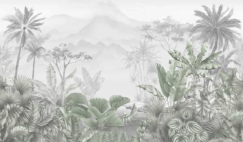 Green tropical trend wallpaper