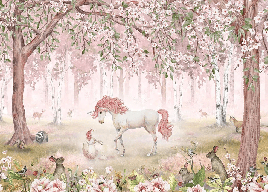 Pink fairy unicorn wallpaper
