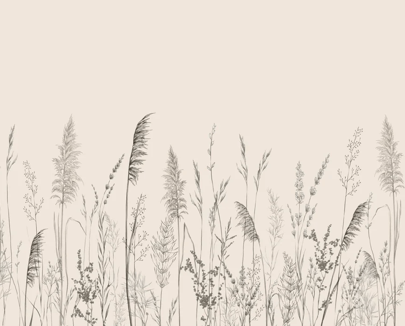 Wild meadow panoramic wallpaper