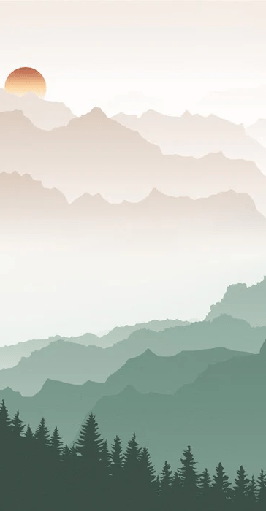Terracotta mist mountain wallpaper