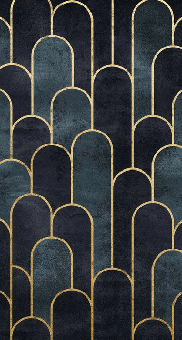 Dark blue chic wallpaper