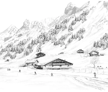 Clusaz cross-country skiing mountain wallpaper Confins