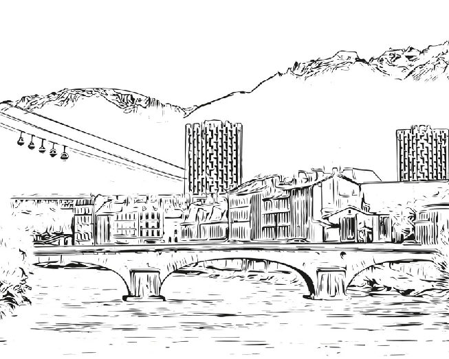 Grenoble Belledonne cable car wallpaper