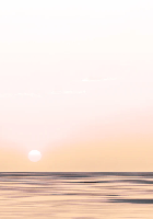 Papier peint coucher de soleil bateau, XXL, tendance