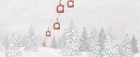 Red mountain cable car wallpaper