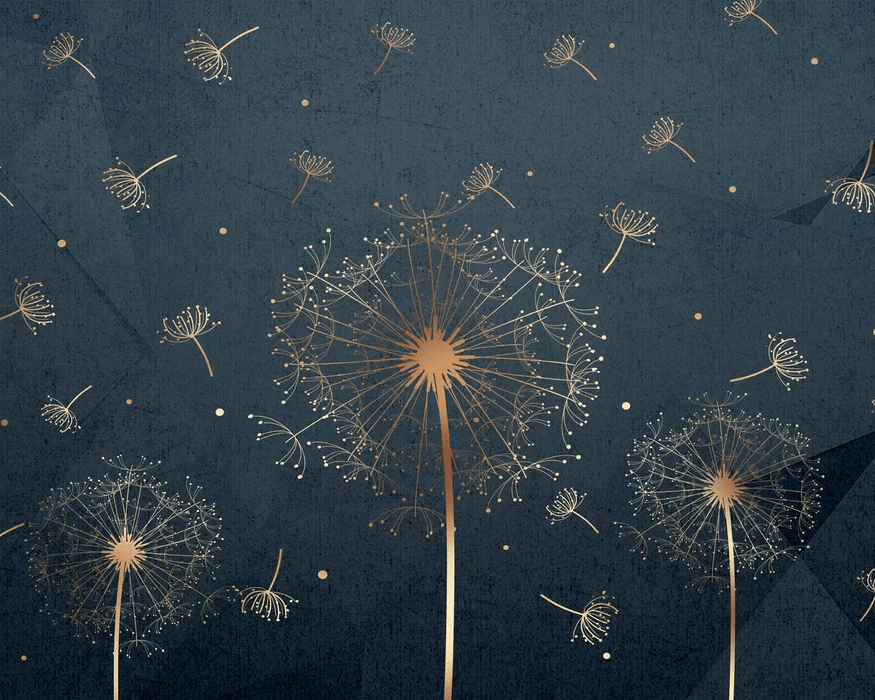 Dandelion & Deep Blue Wallpaper
