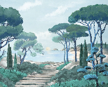 Papier peint balade dans les calanques