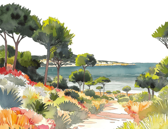 Summer air panoramic wallpaper