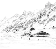 Clusaz cross-country skiing mountain wallpaper Confins