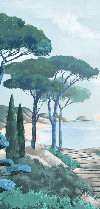 Papier peint balade dans les calanques - Muralconcept