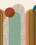 Trendy graphic art pop wallpaper