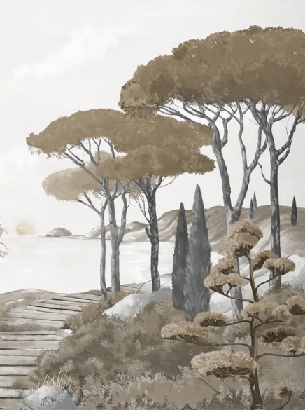 Brown coastal walk wallpaper