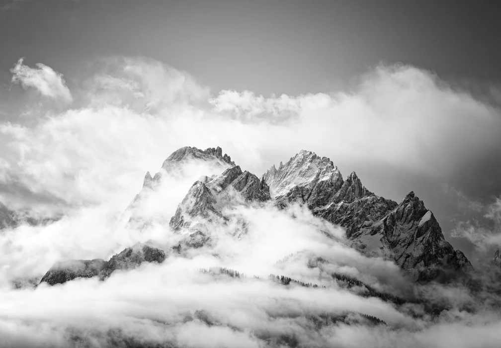 Panoramic wallpaper featuring the Dolomites