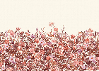 Papier peint fleurs au pinceau