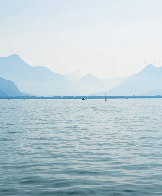 Panoramic wallpaper Lake Geneva – Mountains and lake