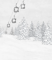 Black and white mountain cable car wallpaper